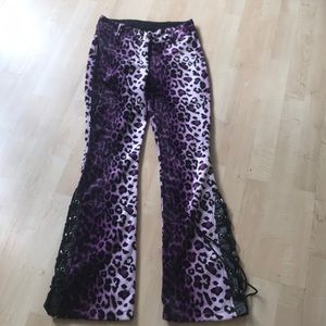 Retro Leopard Faux-Fur Pants
